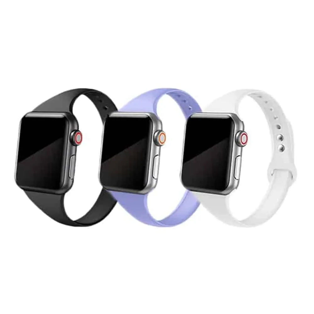 38/40/41mm Apple Watch  Slim Style Silicone Strap - White