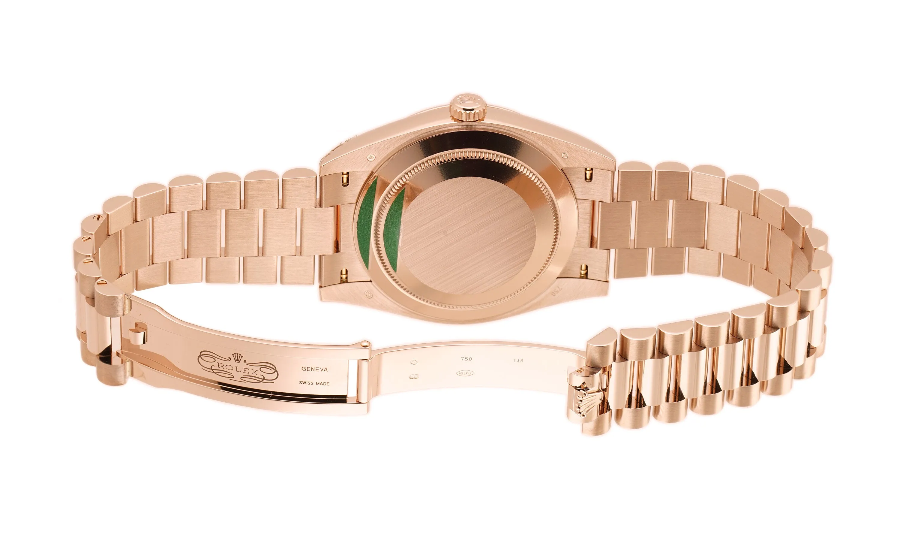 40mm 18k Everose Gold President White Roman Dial