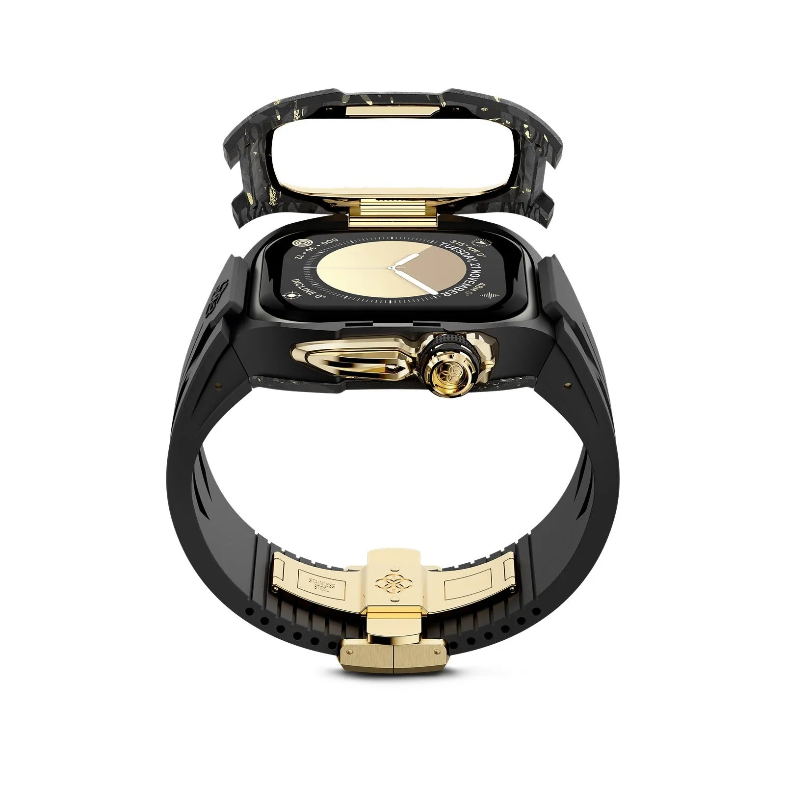 Apple Watch 7 - 9 Case - RSCIII45 - Gold Carbon