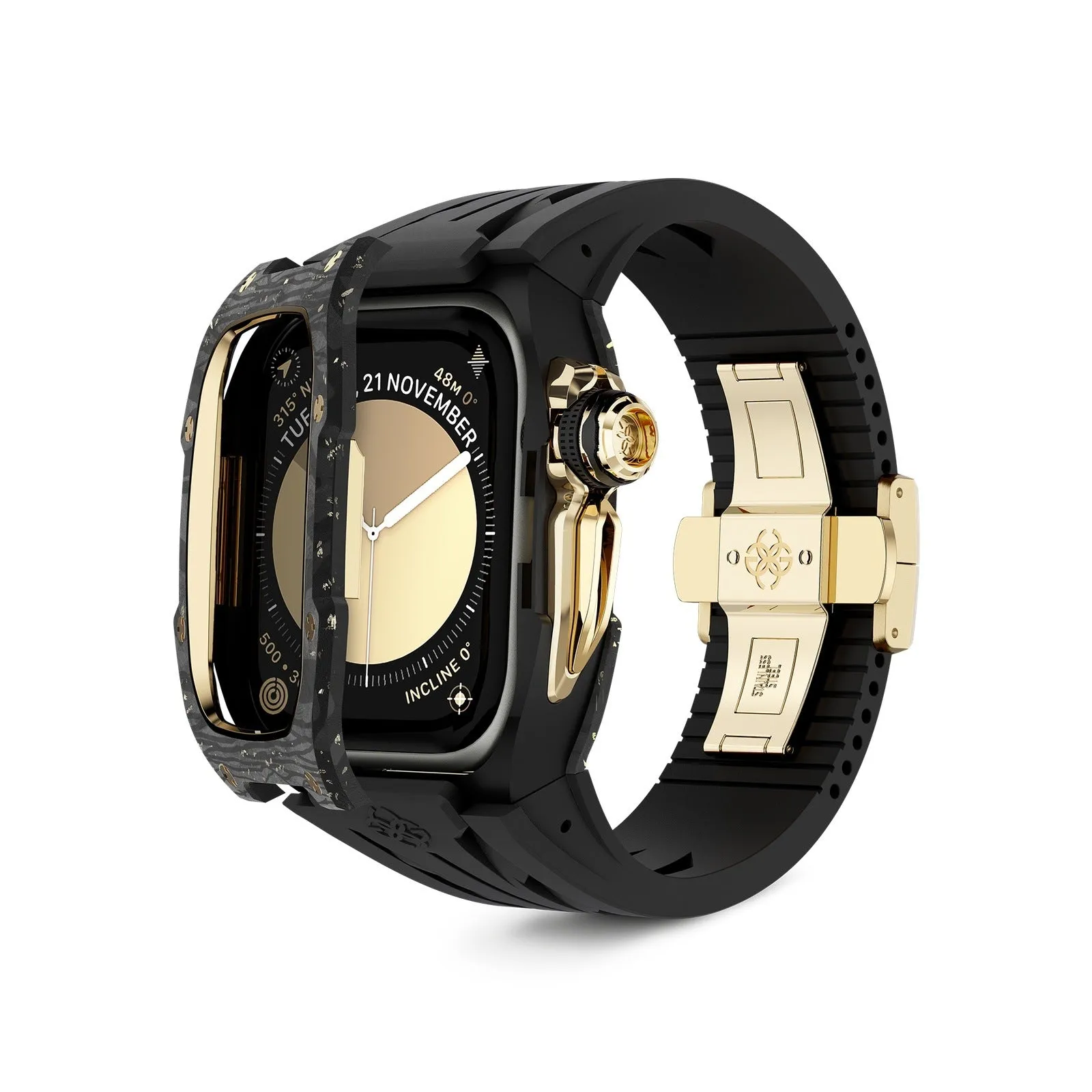 Apple Watch 7 - 9 Case - RSCIII45 - Gold Carbon