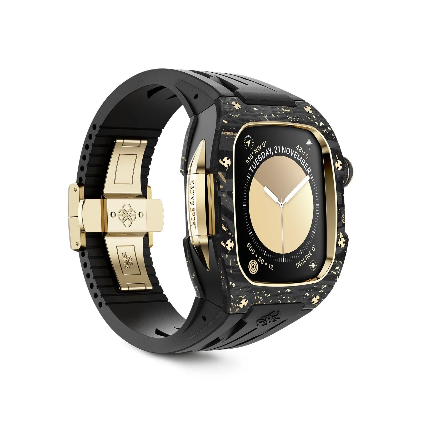 Apple Watch 7 - 9 Case - RSCIII45 - Gold Carbon