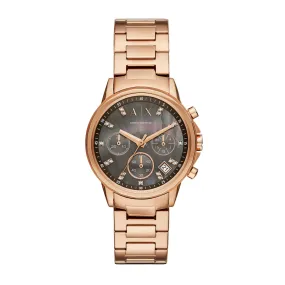Armani Exchange Lady Banks Chrono Rose Gold Model AX4354