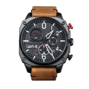 AVI-8 Hawker Hunter Retrograde Chronograph Charcoal Ember Brown