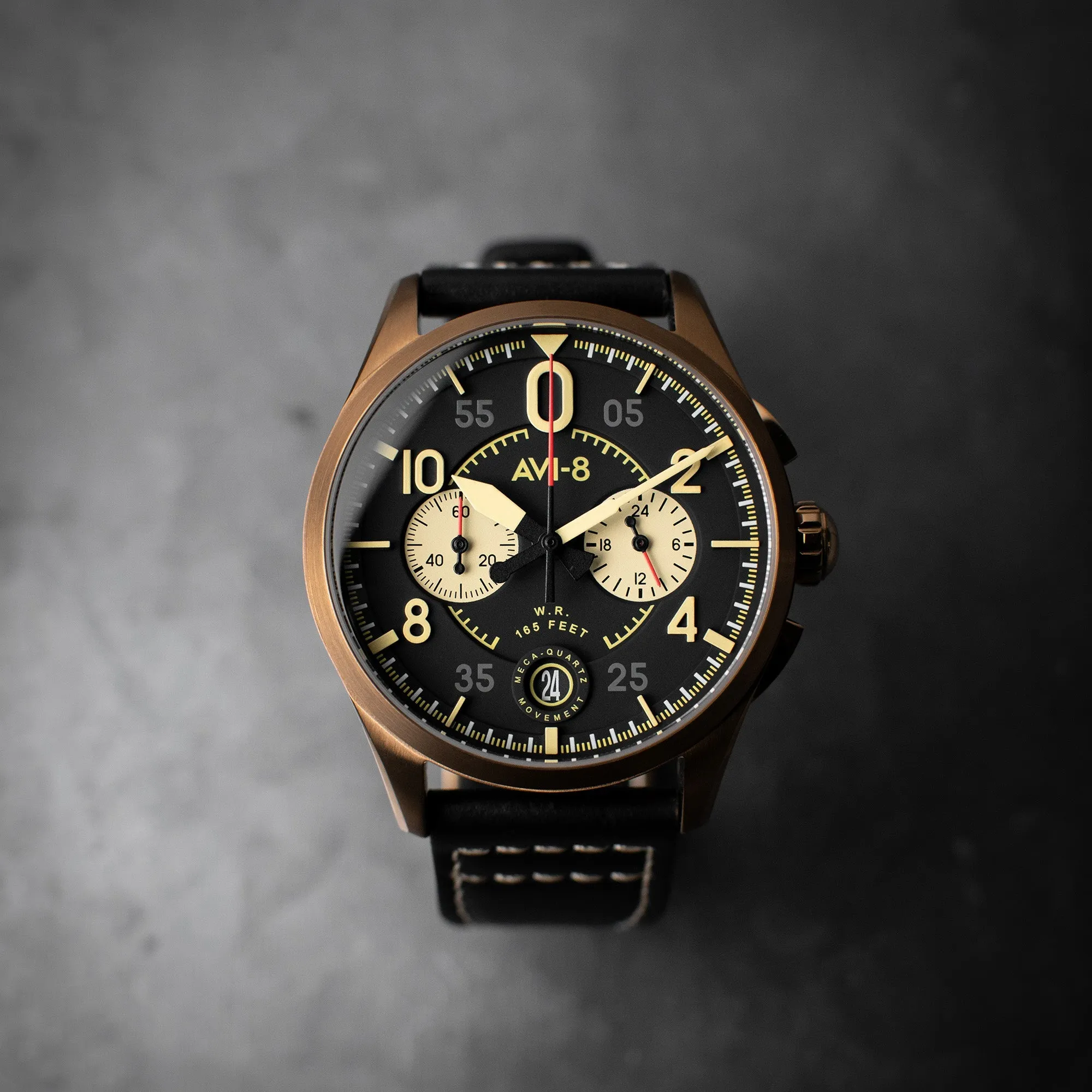 AVI-8 Spitfire Lock Chronograph Void Black Men's Watch AV-4089-07