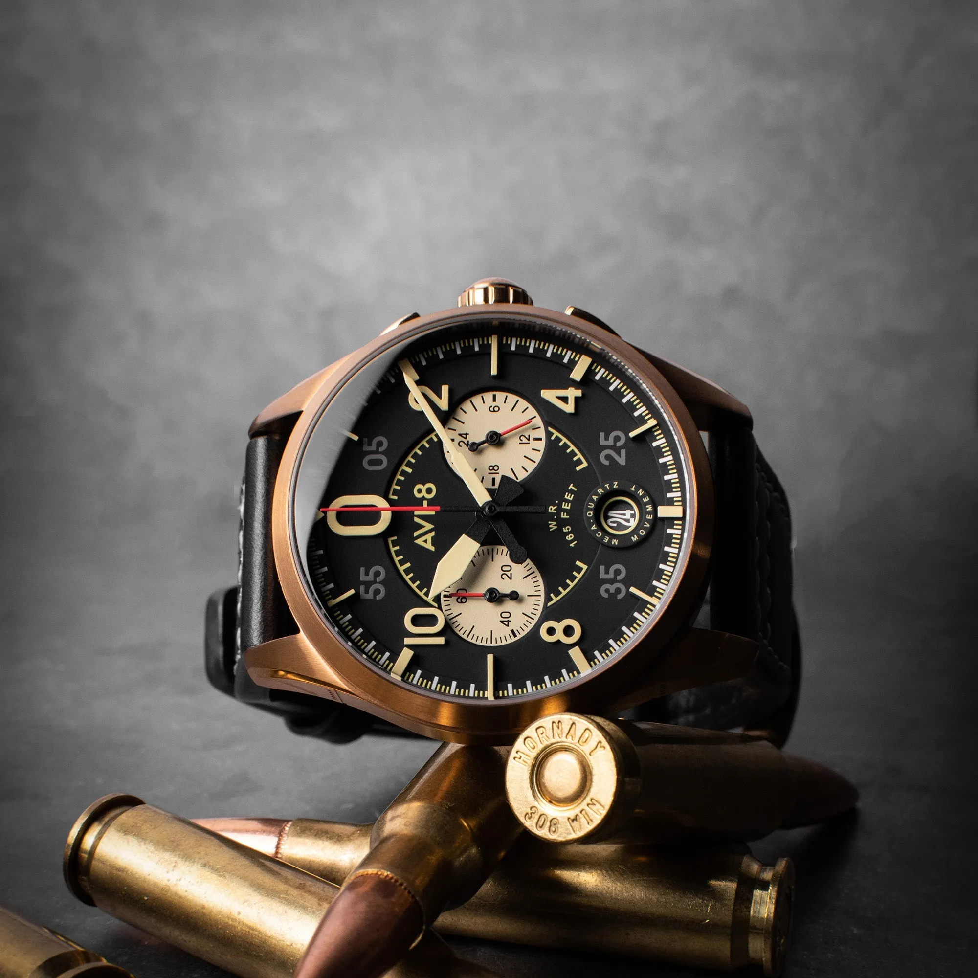 AVI-8 Spitfire Lock Chronograph Void Black Men's Watch AV-4089-07