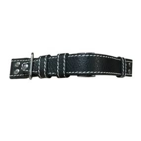 Aviator VI | Black | One-Piece | Buffalo Leather | Polished Hardware