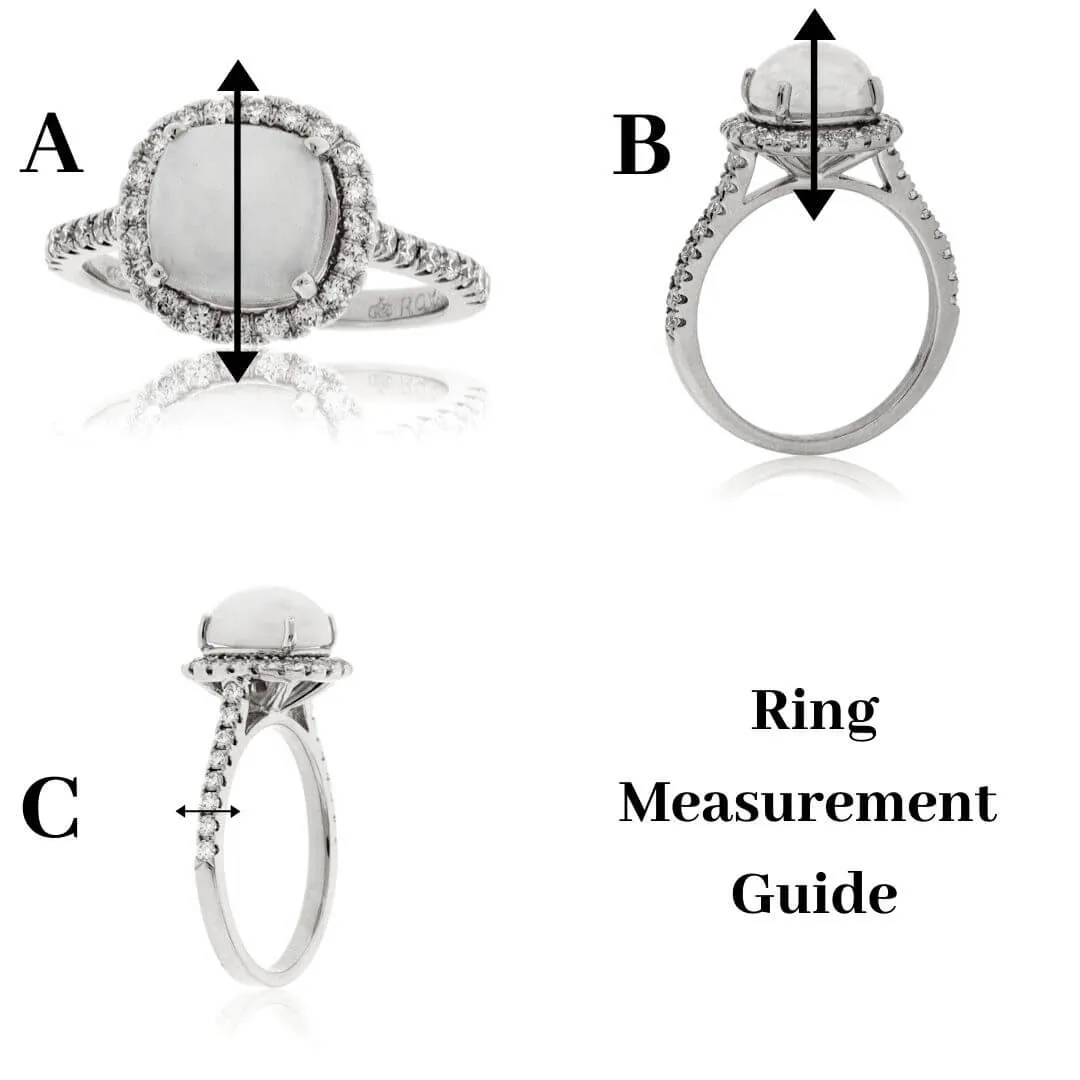 Baguette Center and Round Diamond Bypassing Ring