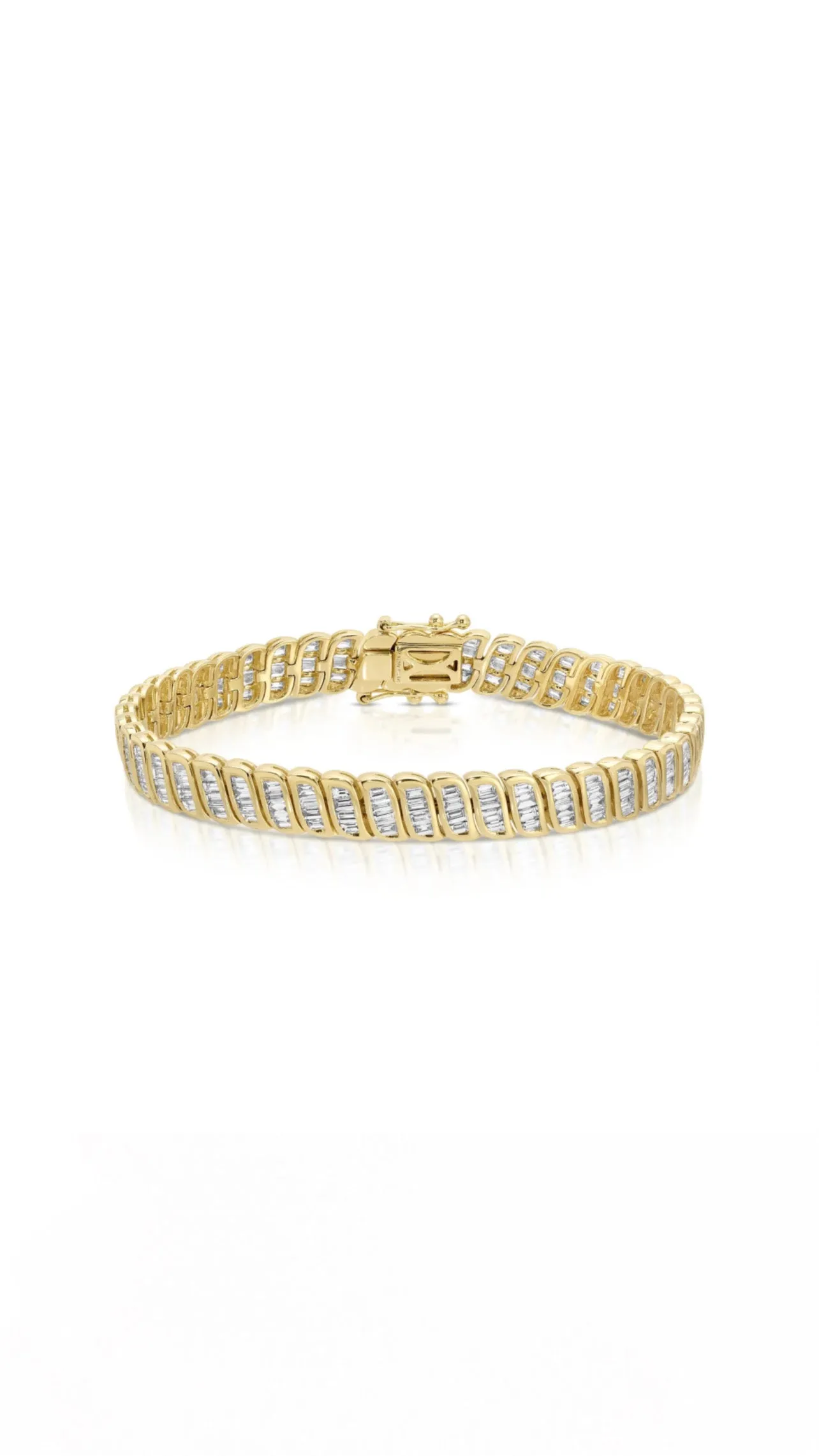 Baguette Diamond Zoe Bracelet in Yellow Gold