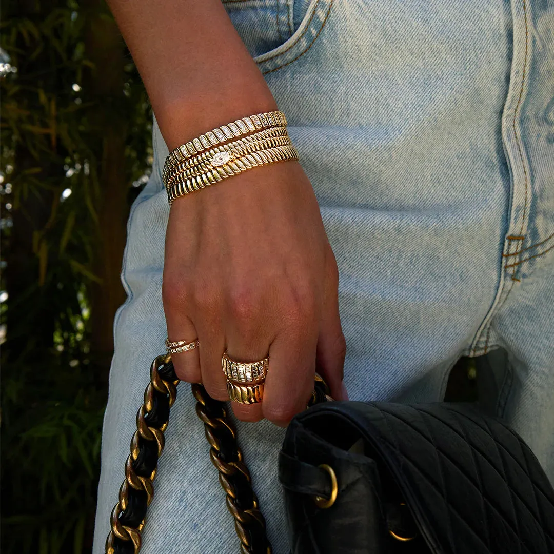Baguette Diamond Zoe Bracelet in Yellow Gold