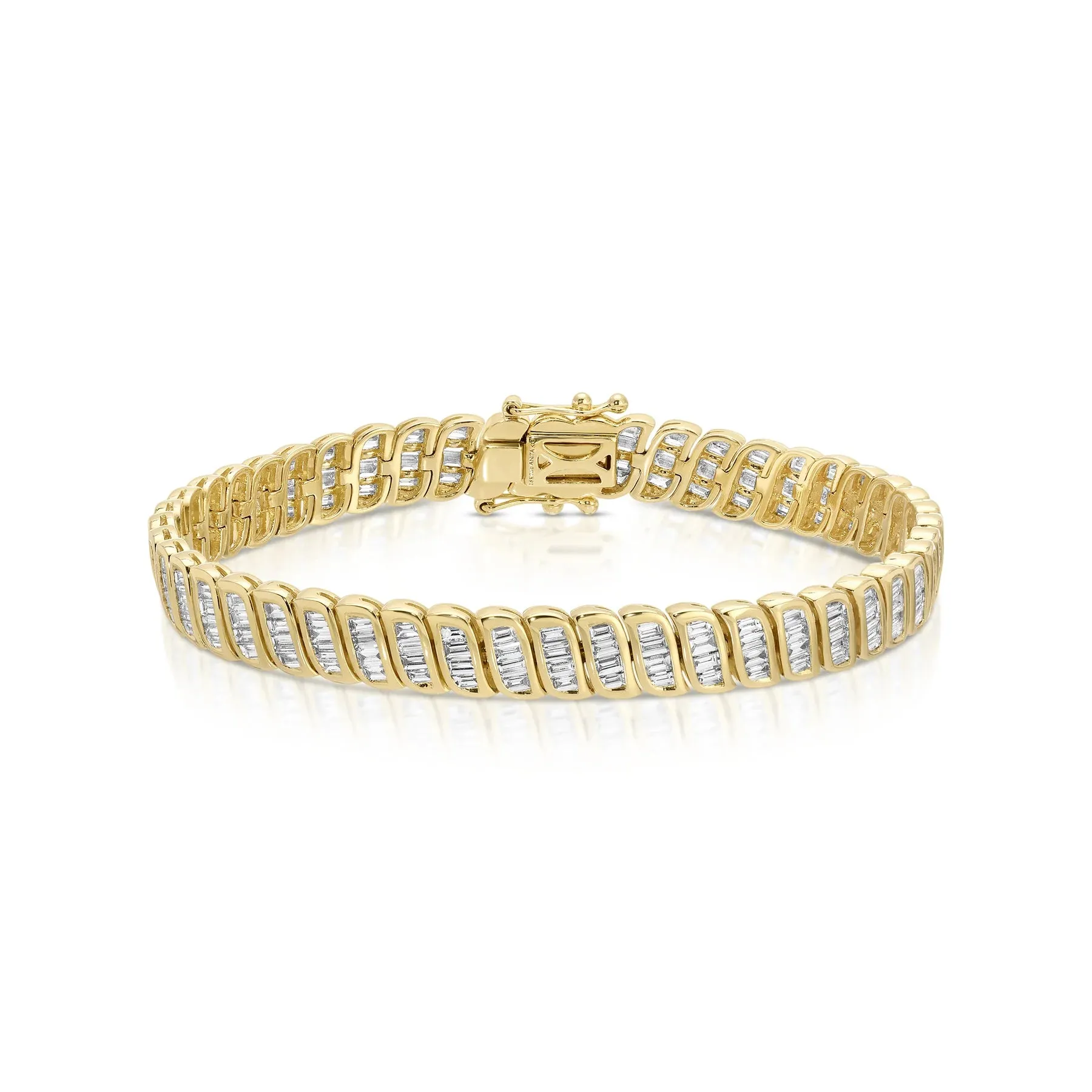 Baguette Diamond Zoe Bracelet in Yellow Gold