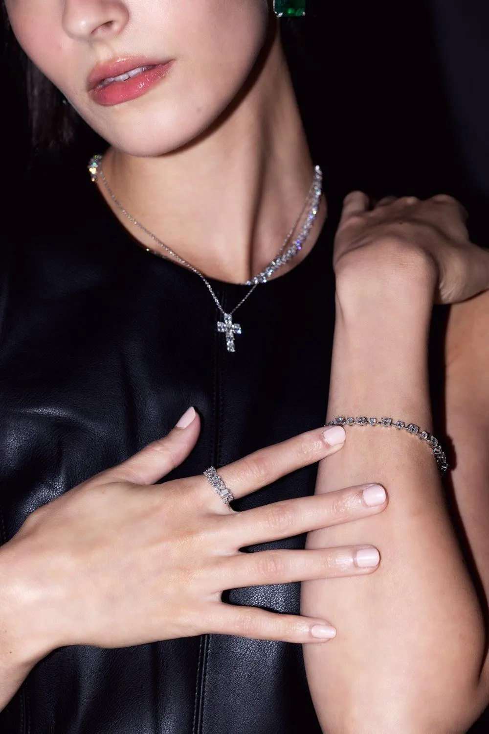 Baguette Princess Cut Half Band