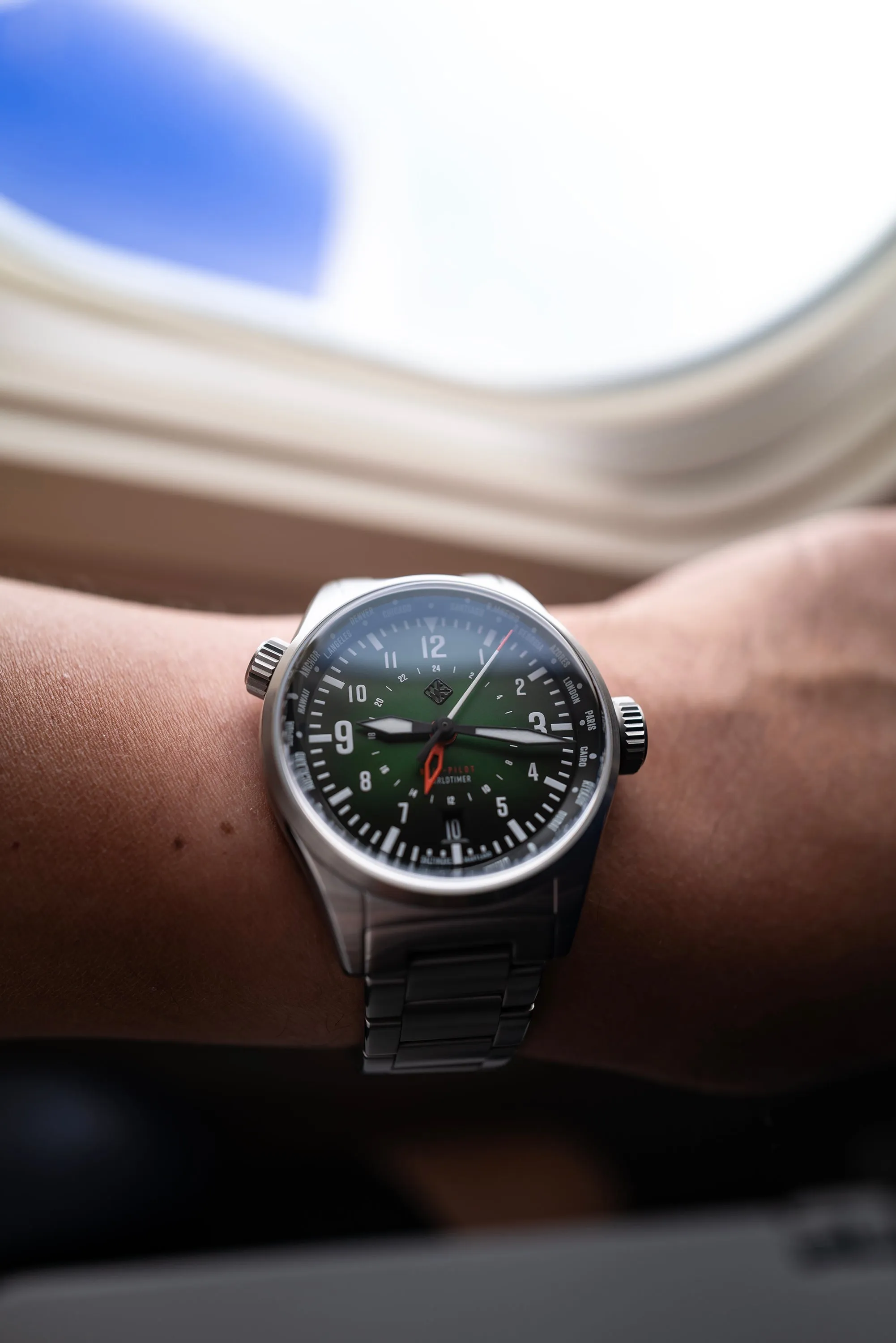 Balt-Pilot Worldtimer Dark Emerald