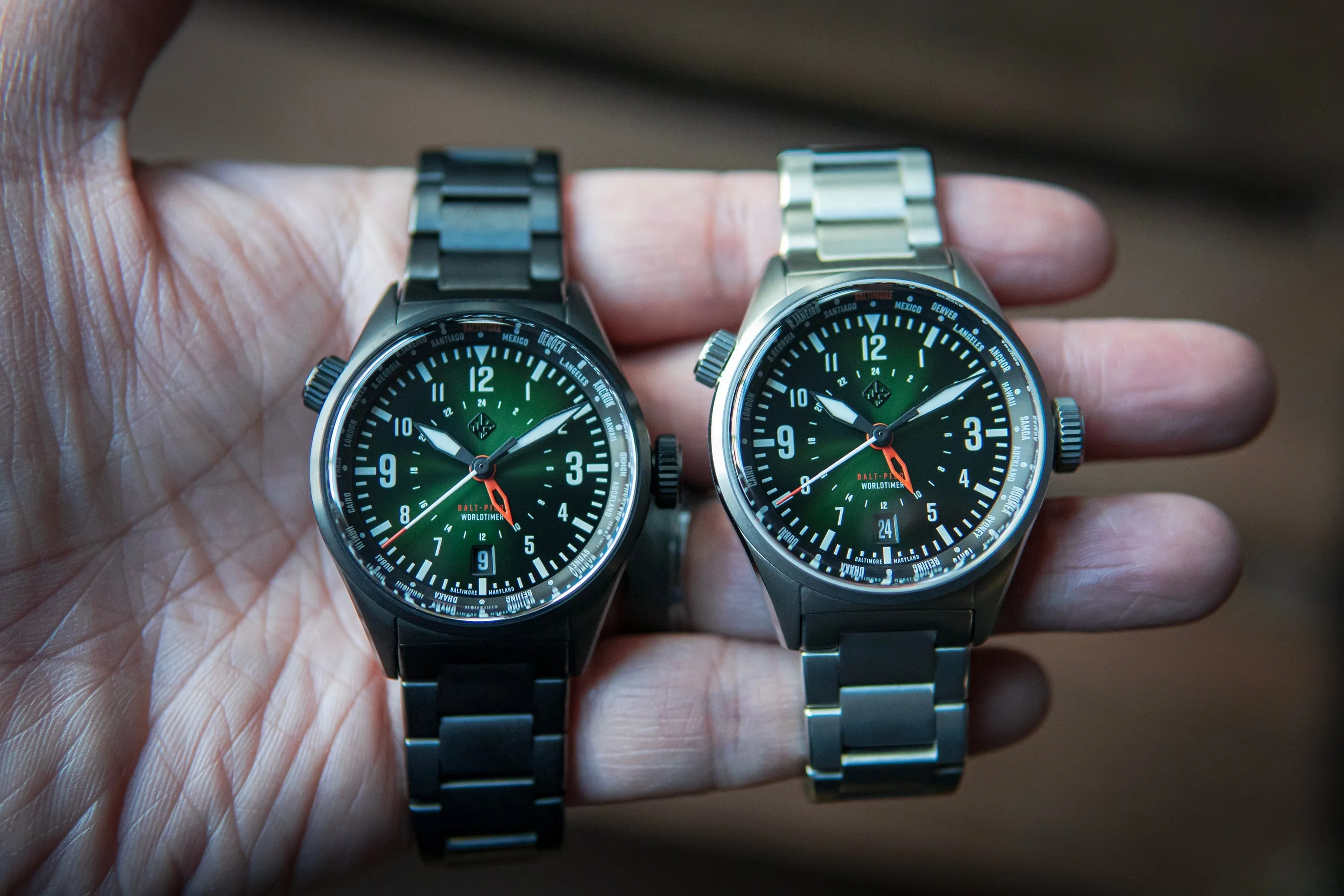Balt-Pilot Worldtimer Dark Emerald
