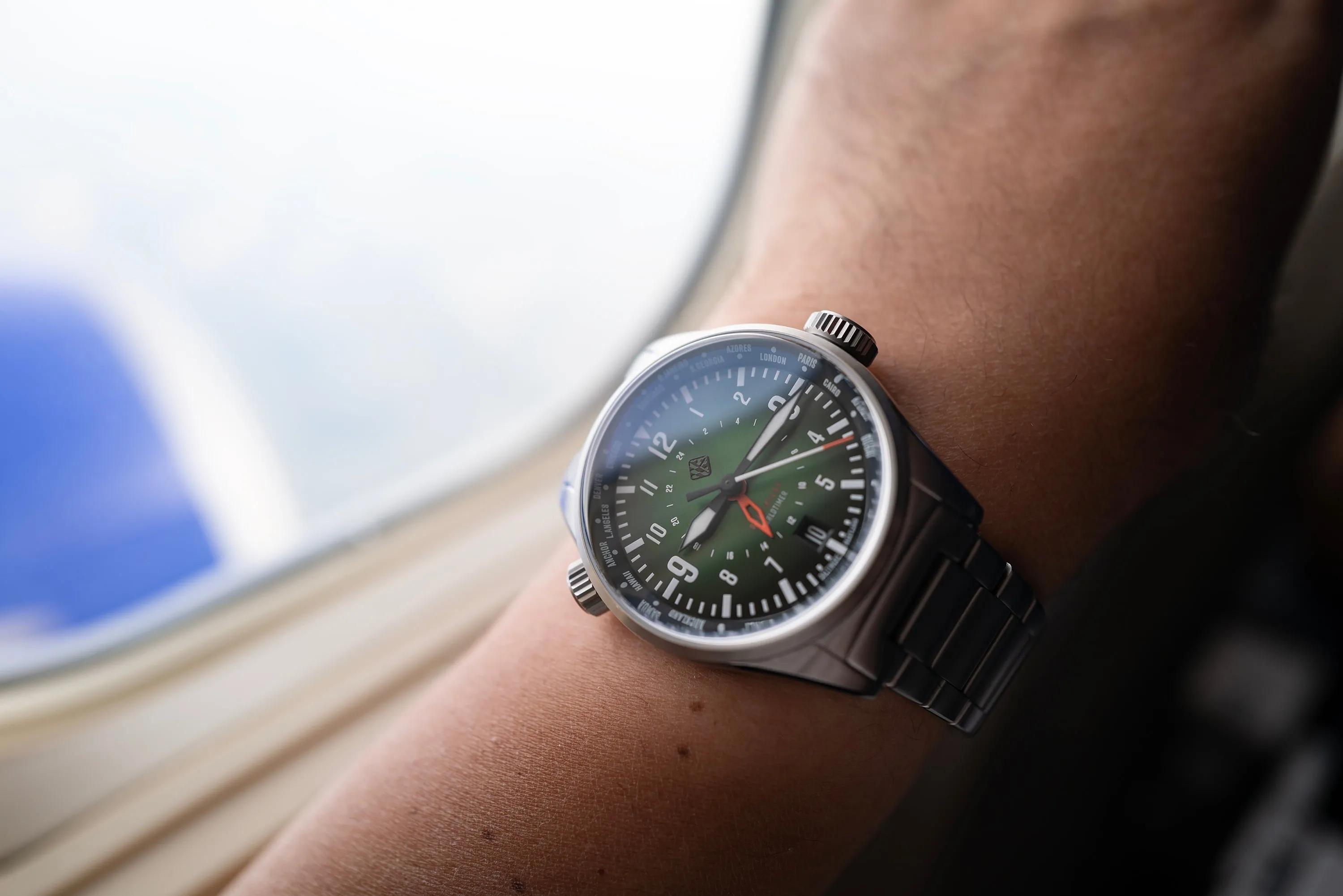 Balt-Pilot Worldtimer Dark Emerald