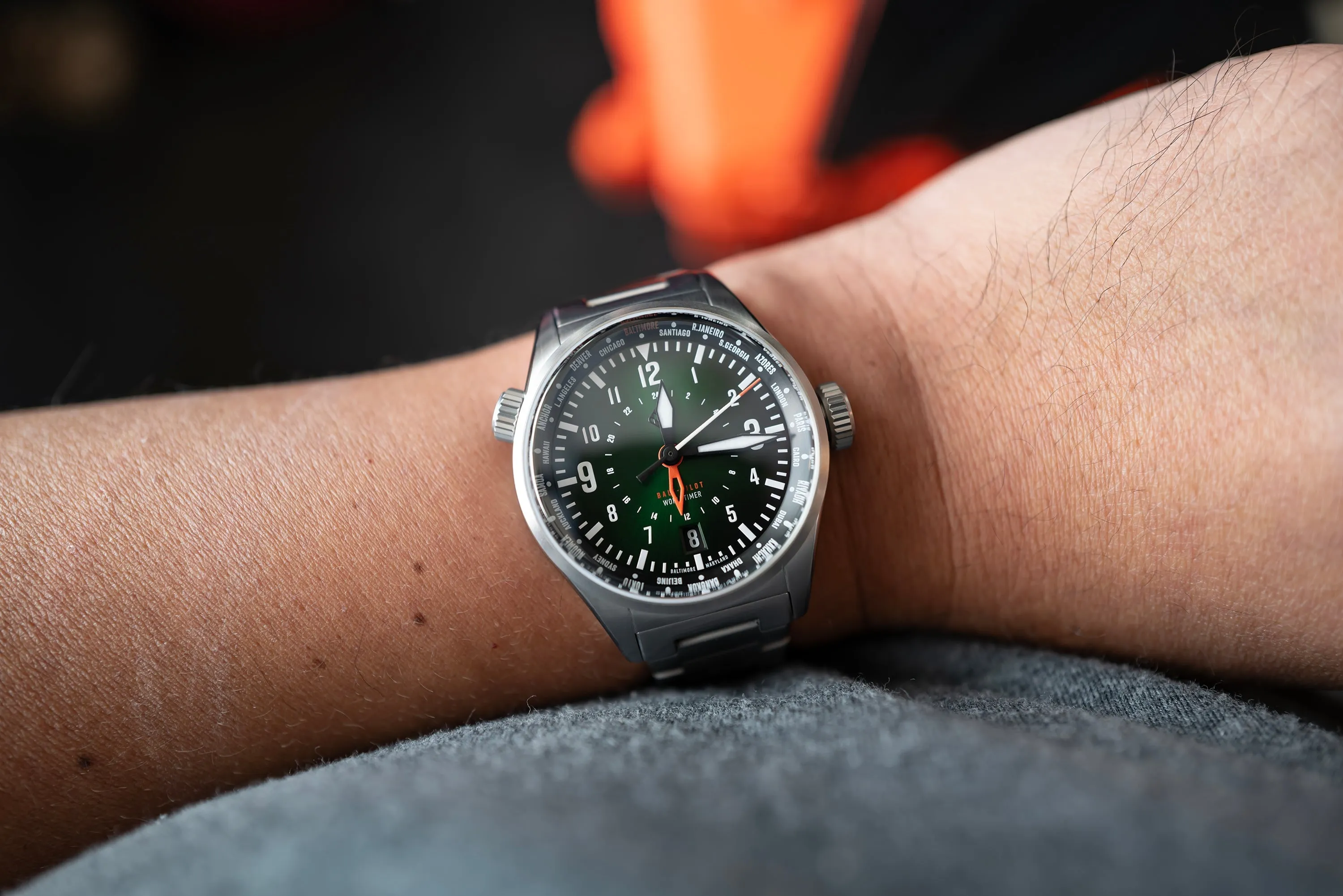 Balt-Pilot Worldtimer Dark Emerald