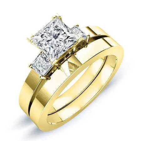 Bellflower - Princess Lab Diamond Bridal Set (IGI Certified)