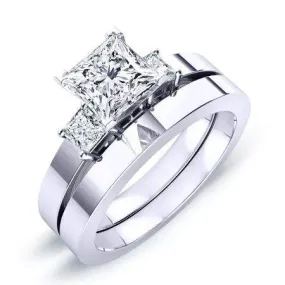 Bellflower - Princess Lab Diamond Bridal Set (IGI Certified)