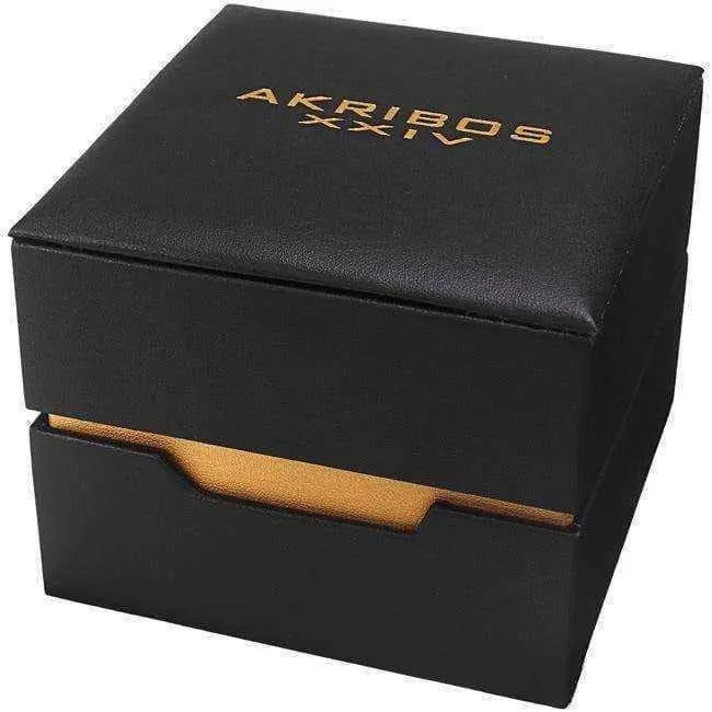 Black and rose gold watch