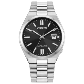 Black Tsuyosa Watch in Stainless Steel