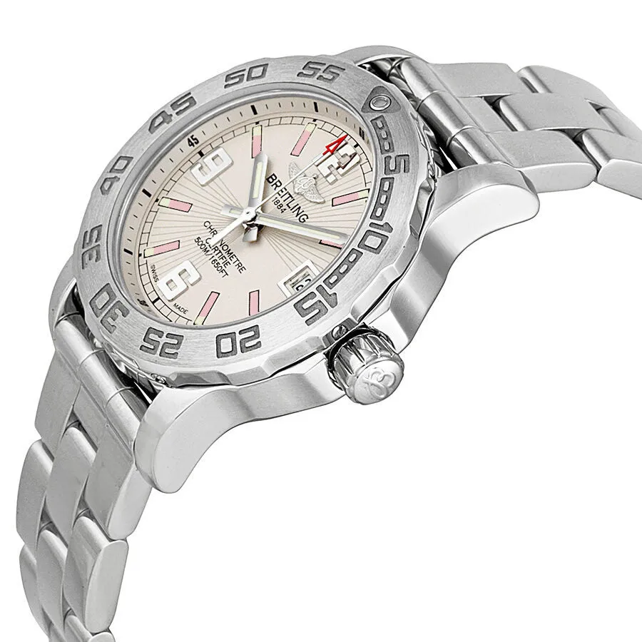 Breitling Colt Silver Rose Dial Stainless Steel Ladies Watch A7738711-G765SS A7738711/G765 - 158A