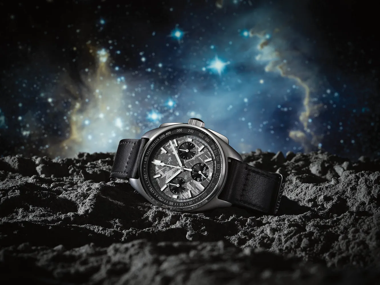 Bulova Lunar Pilot Meteorite Quartz chrono | 96A312