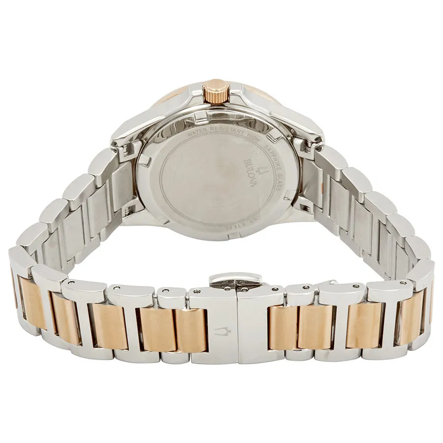 Bulova Marine Star Diamond White Mother of Pearl Dial Ladies Watch 98R234