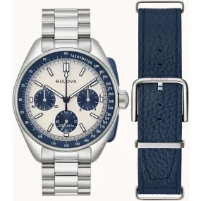 Bulova Men's Watch - Lunar Pilot Chronograph Silver Tone Dial Bracelet | 98K112