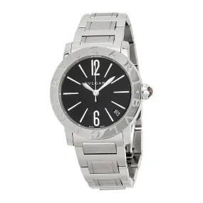 Bvlgari-Bvlgari Automatic Black Dial Stainless Steel Watch 102072