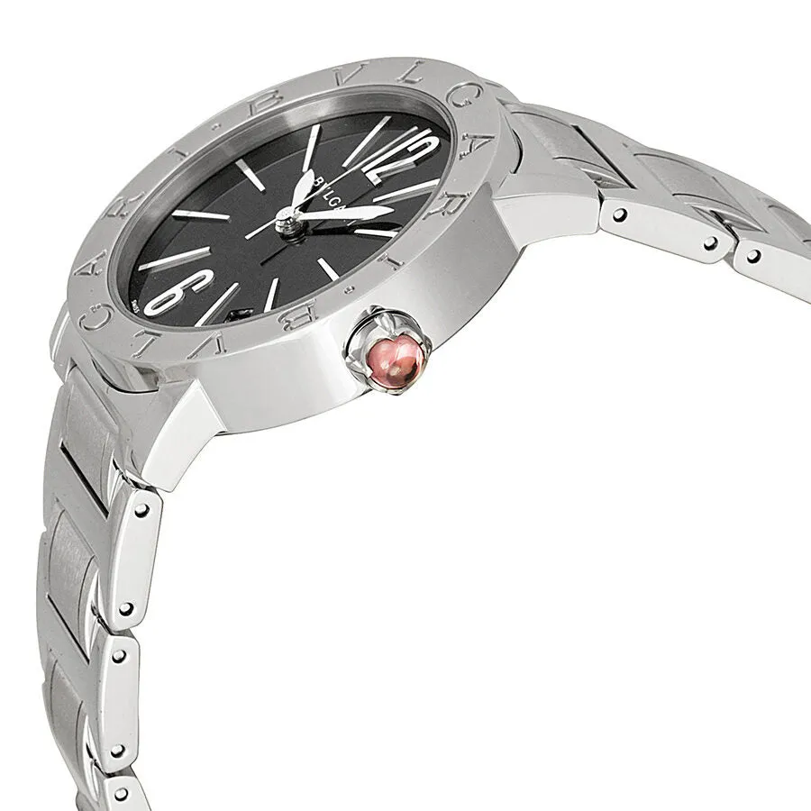 Bvlgari-Bvlgari Automatic Black Dial Stainless Steel Watch 102072