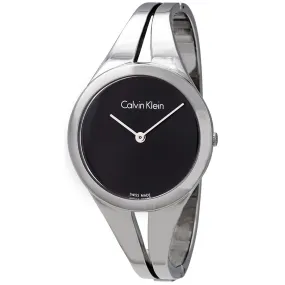 Calvin Klein Addict Black Dial Bangle Ladies Medium Watch K7W2M111