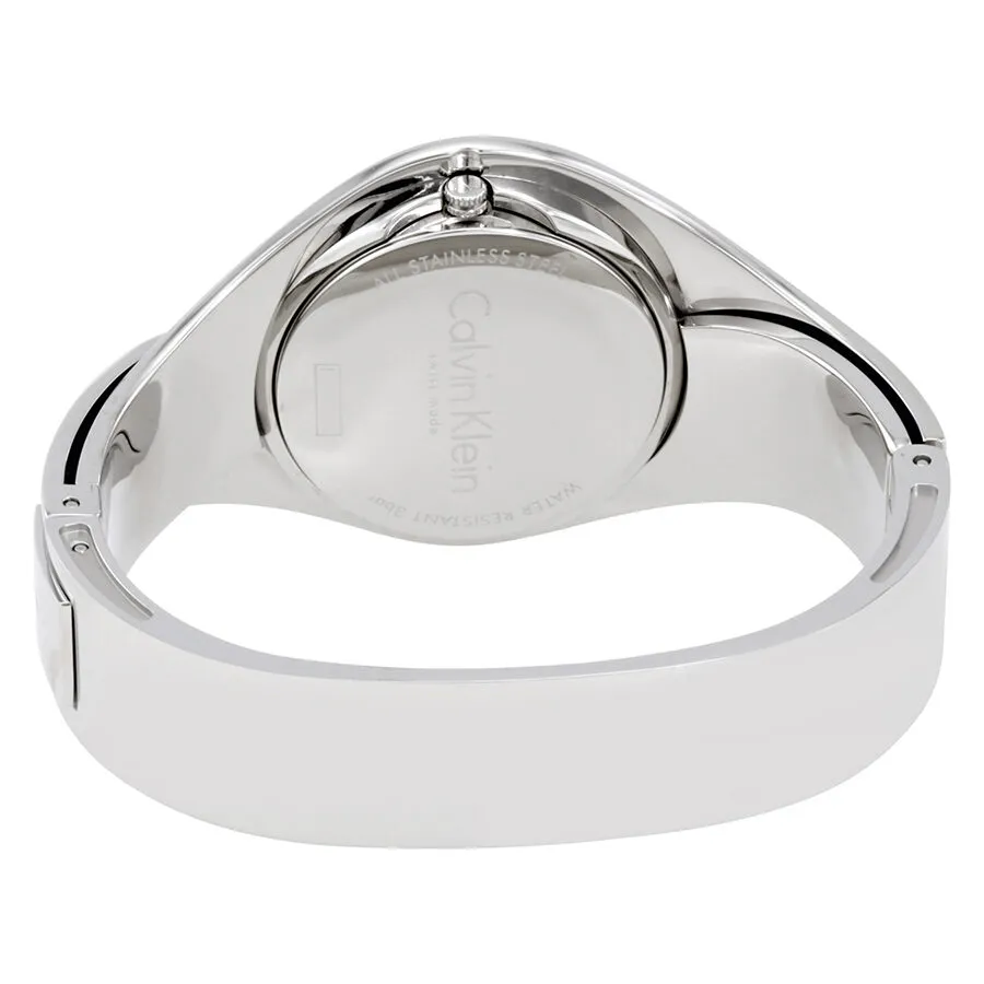 Calvin Klein Senses Silver Dial Ladies Stainless Steel Small Bangle Watch K5N2S126
