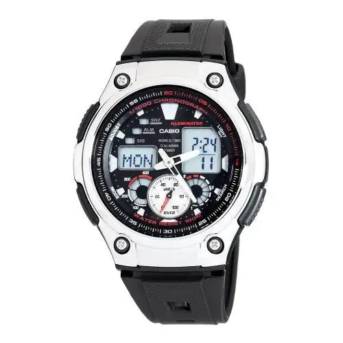 Casio Men's Multi-Task Gear Sports Black Resin Watch AQ190W-1A