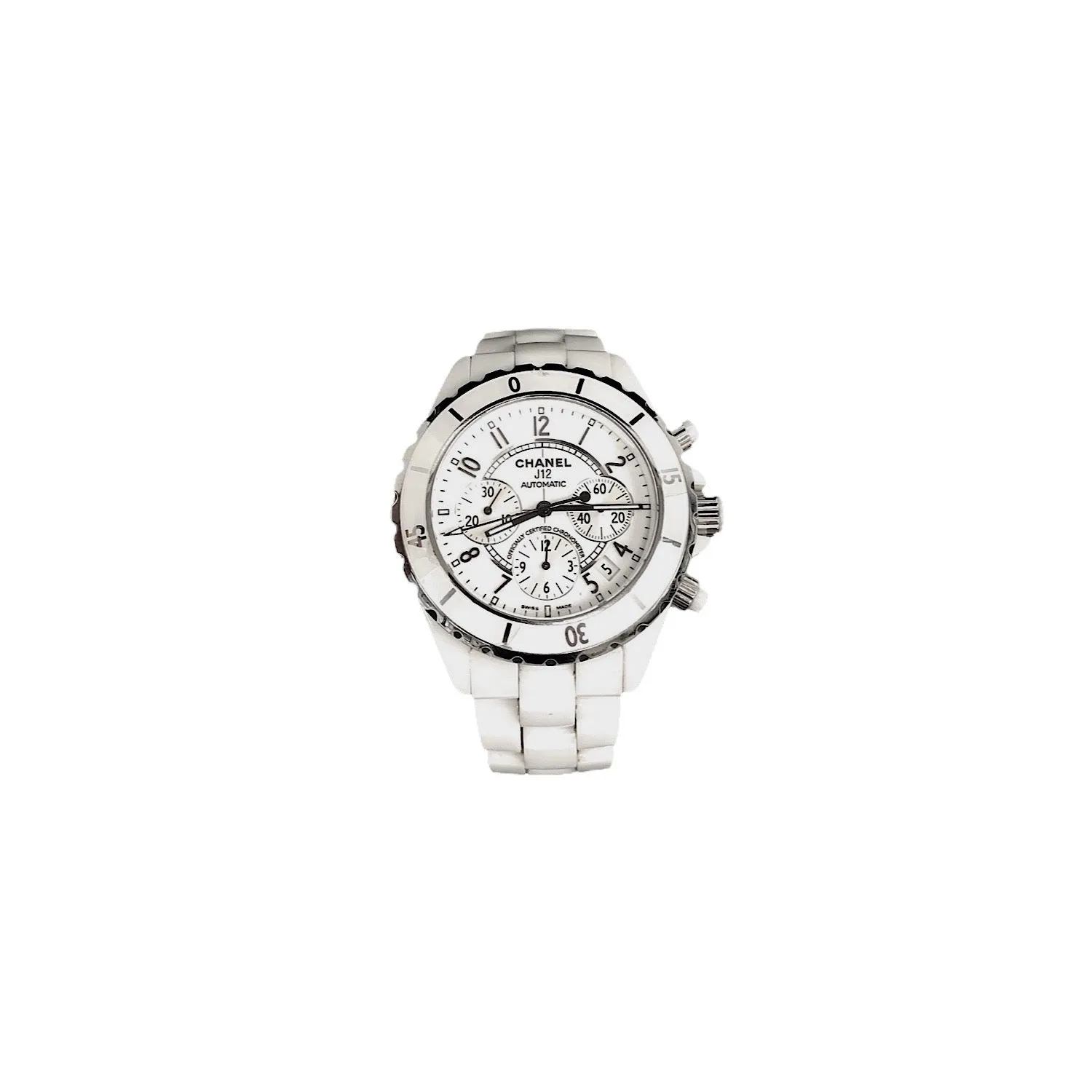 Chanel J12 White Ceramic 41mm Chronograph Unisex Watch