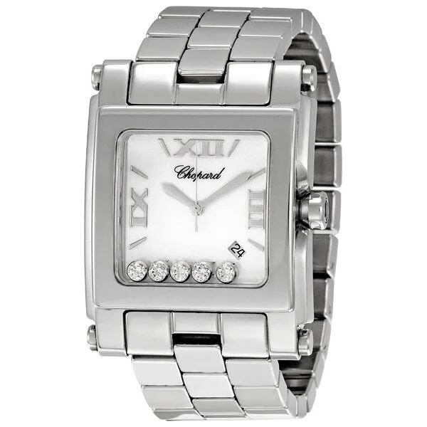 Chopard Happy Sport Square Diamond Ladies Watch 28/8467