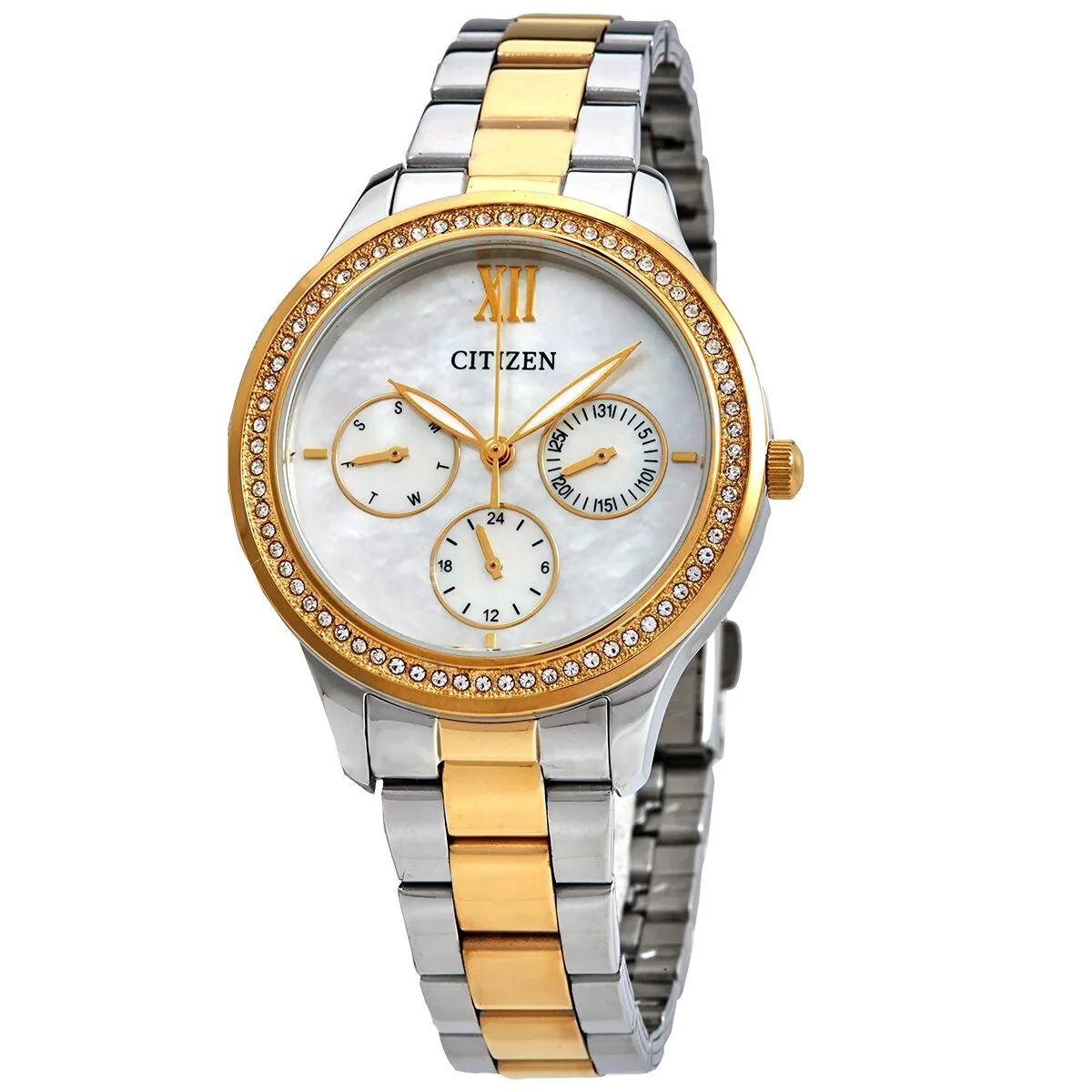 Citizen Multi-Function White Dial Two-tone Ladies Watch ED8154-52D