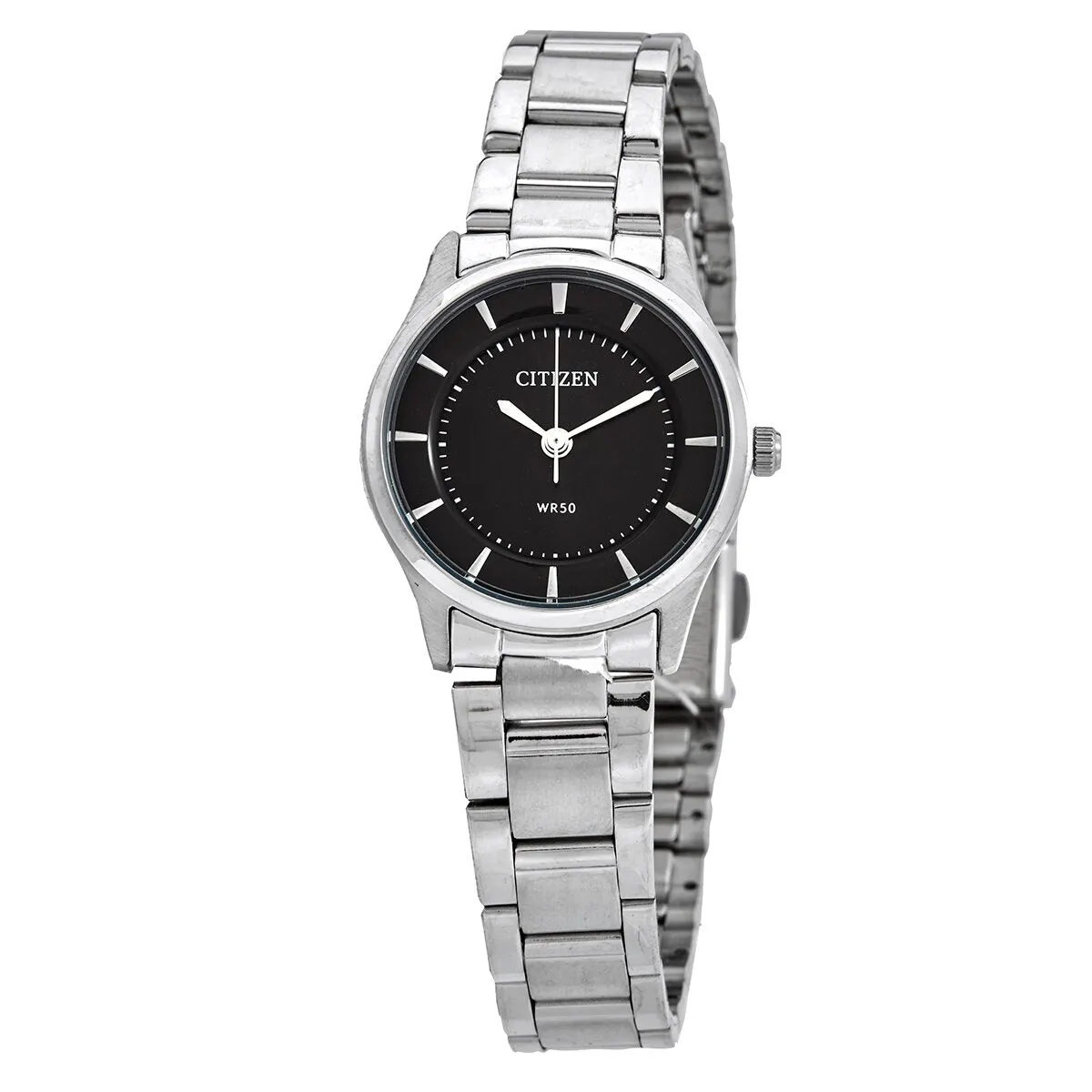 Citizen Quartz Black Dial Stainless Steel Ladies Watch ER0201-56E