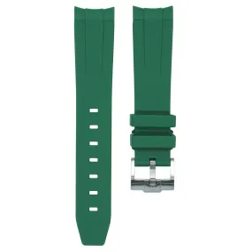 Curved Rubber Strap - Green