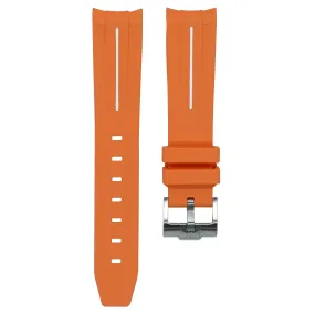 Curved Rubber Strap - Orange
