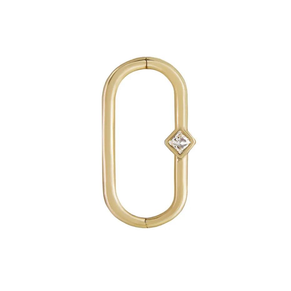 Daith Diamond Clicker & Plaque Adapter