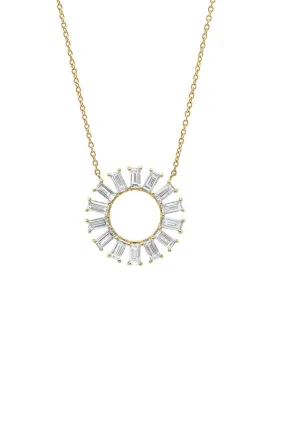Diamond Baguette Color Wheel Necklace