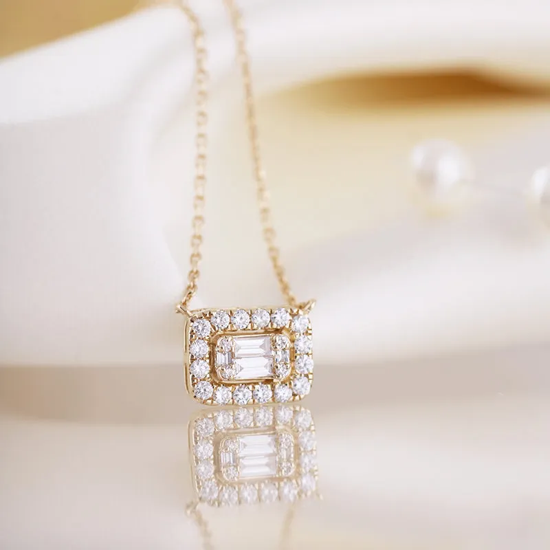 Diamond Halo Necklace