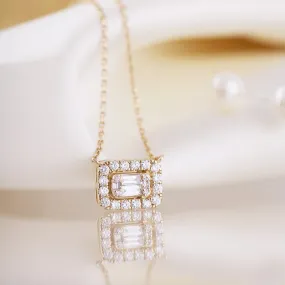 Diamond Halo Necklace
