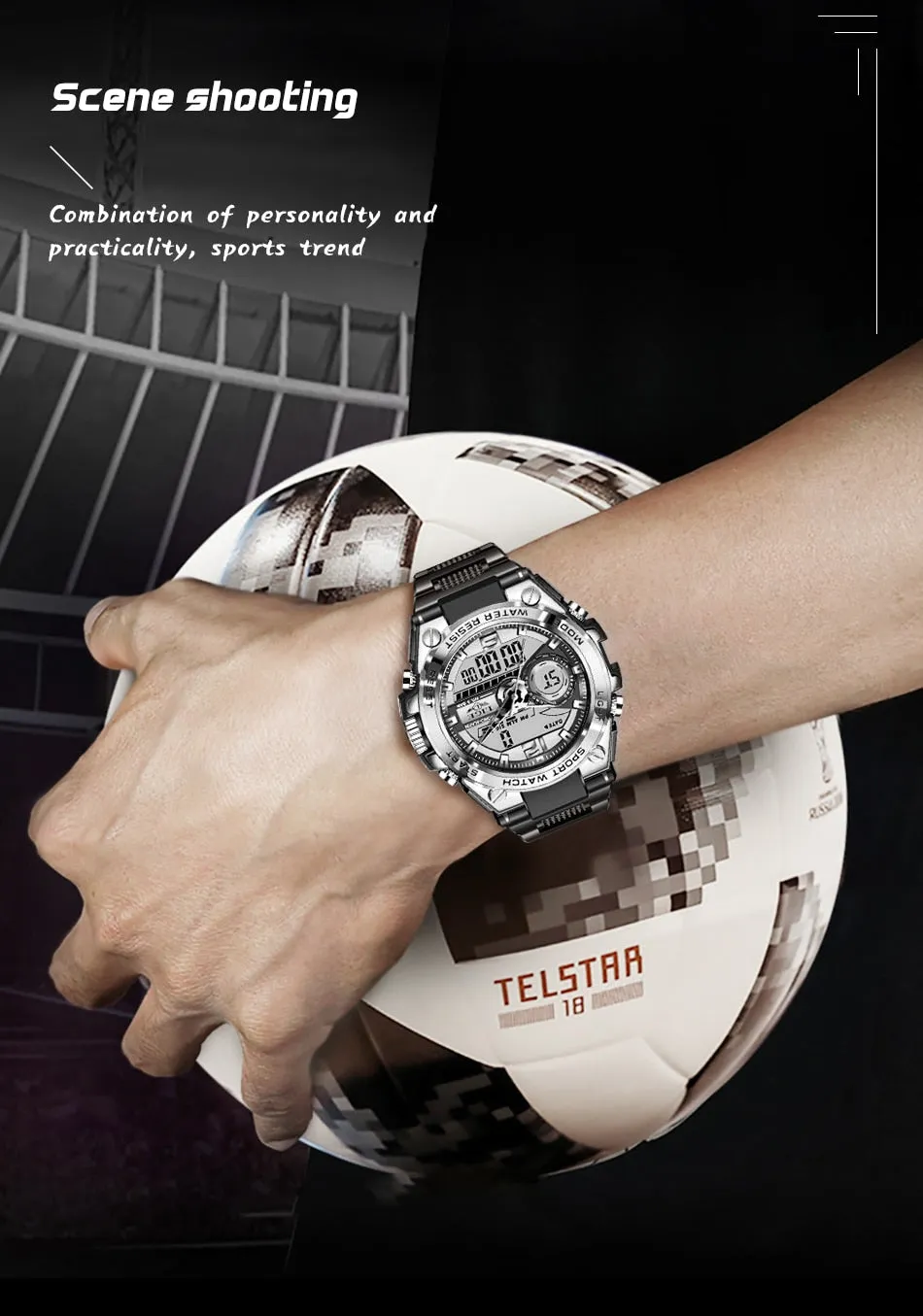 Digital Men Military Watch 50m Waterproof Wristwatch LED Quartz Clock Sport Watch Male Big Watches