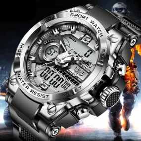 Digital Men Military Watch 50m Waterproof Wristwatch LED Quartz Clock Sport Watch Male Big Watches