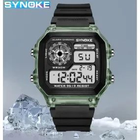Digital Sports Watch – Waterproof Multifunction Luminous Wristwatch - 7-Color Lights