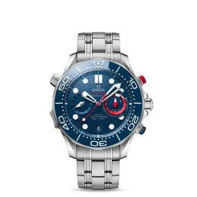 Diver 300M Co-Axial Master Chronometer Chronograph 44 mm Blue Dial America's Cup