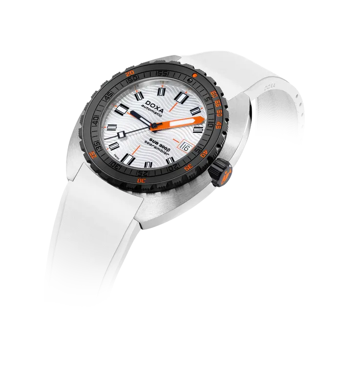 DOXA Sub 300 Beta Searambler Rubber White - 830.10.021.10