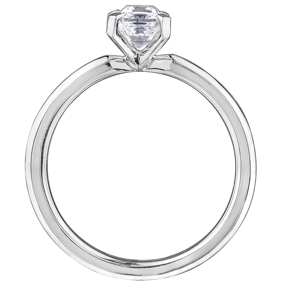 Emerald Cut Canadian Diamond Solitaire Engagement Ring