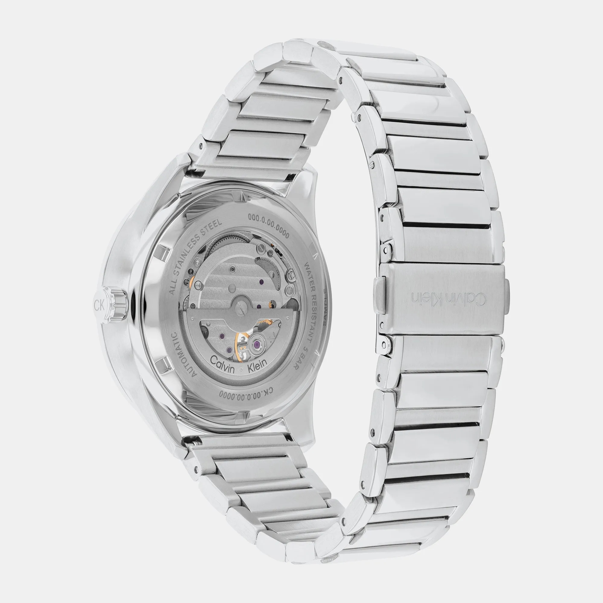 Esteem Men Grey Dial Automatic Multi-Function Stainless Steel Watch 25200387