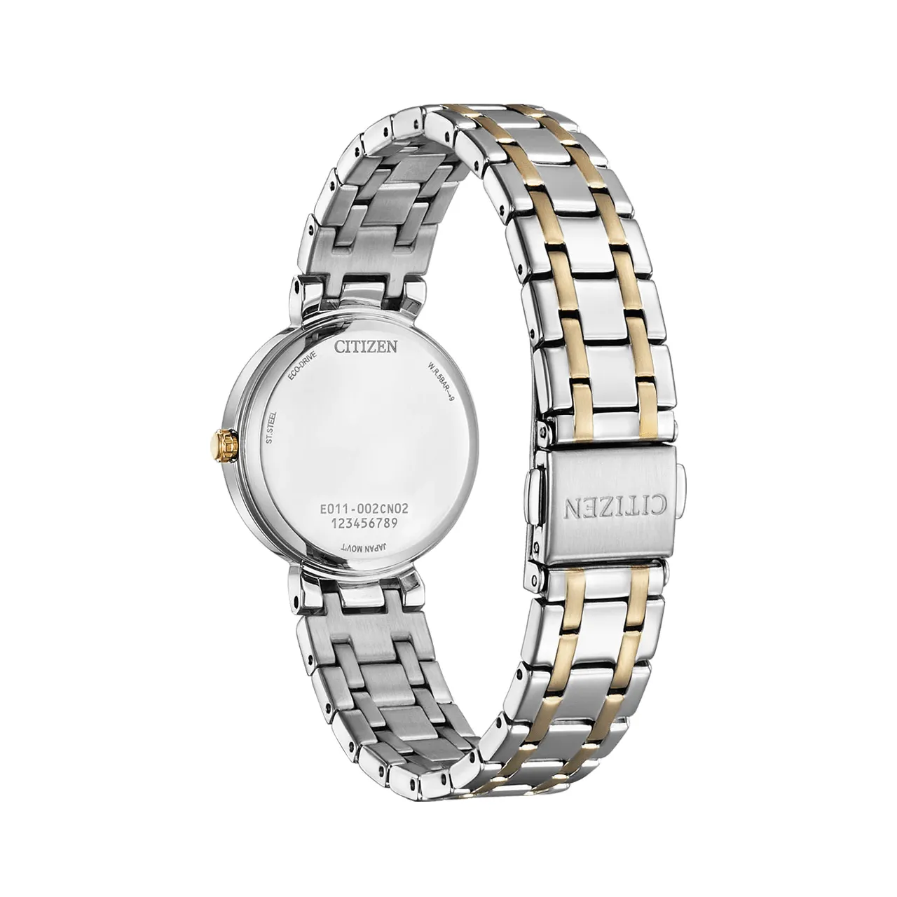 EW2696-84A - Ladies Two-Tone Stainless Steel Eco-Drive Dress Watch